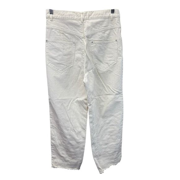 Isabel Marant Etoile Rachelle Wide-Leg Cream Jeans Size 28 High Waist - Picture 8 of 15